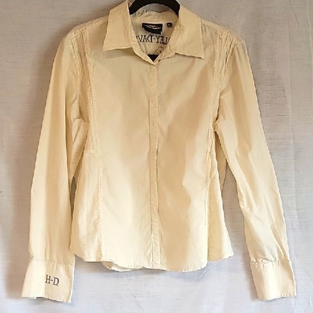 Harley Davidson Limited Version Cream Button-Up Shirt